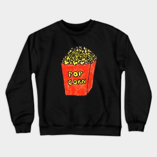 Hand drawn popcorn love food Crewneck Sweatshirt